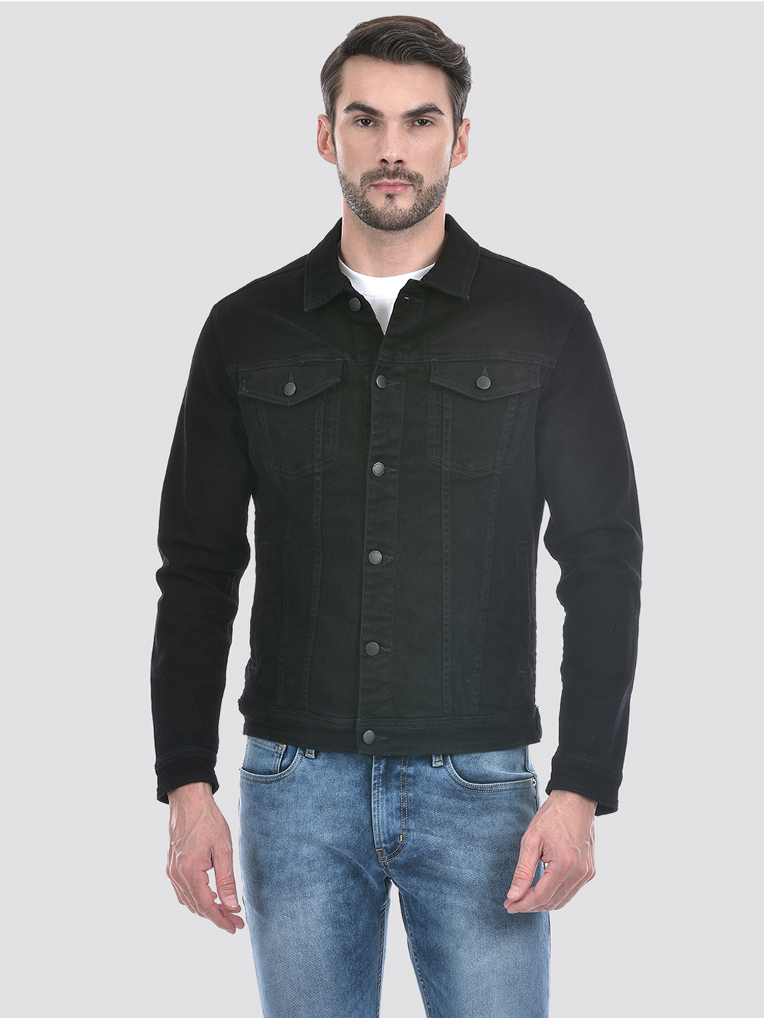 Numero Uno Men Solid Black Jacket